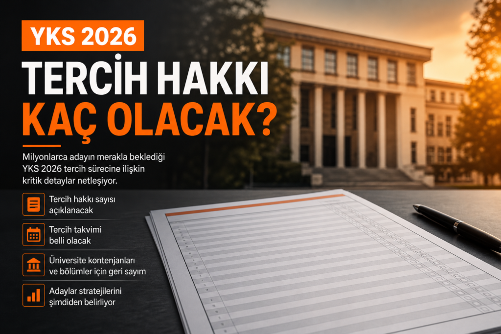 2026 YKS Tercih Hakkı: En Fazla 24 Program Yazılabilecek