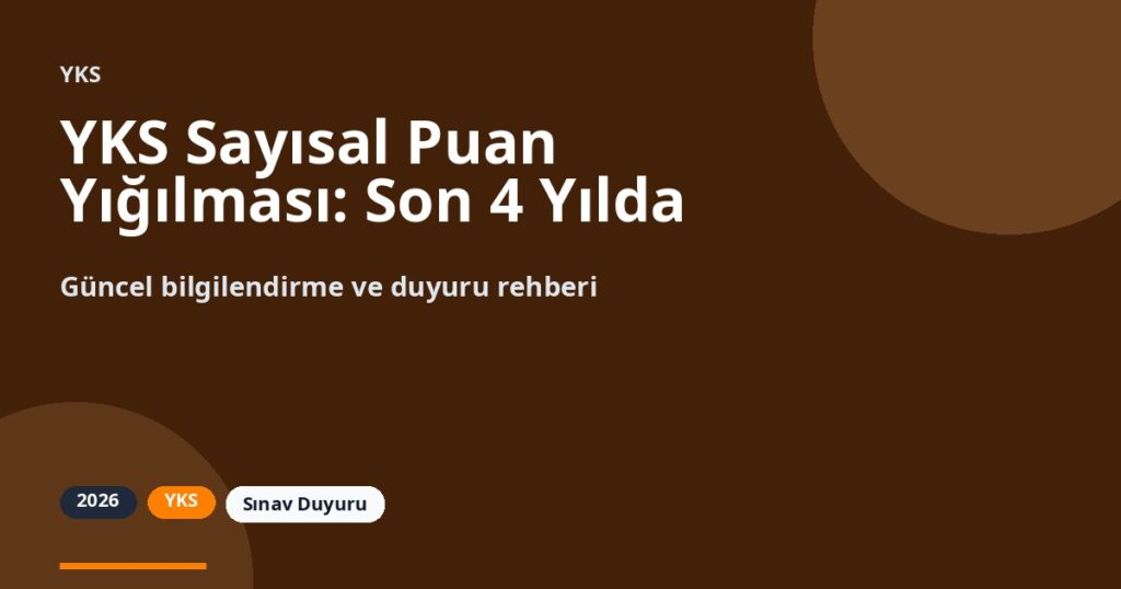 YKS Sayısal Puan Yığılması: Son 4 Yılda Aynı Puan Farklı Sıralama Getirdi