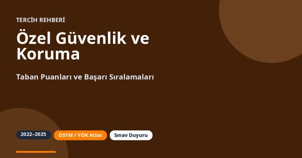 Özel Güvenlik ve Koruma Taban Puanları 2026 ve Başarı Sıralamaları (2022-2025)