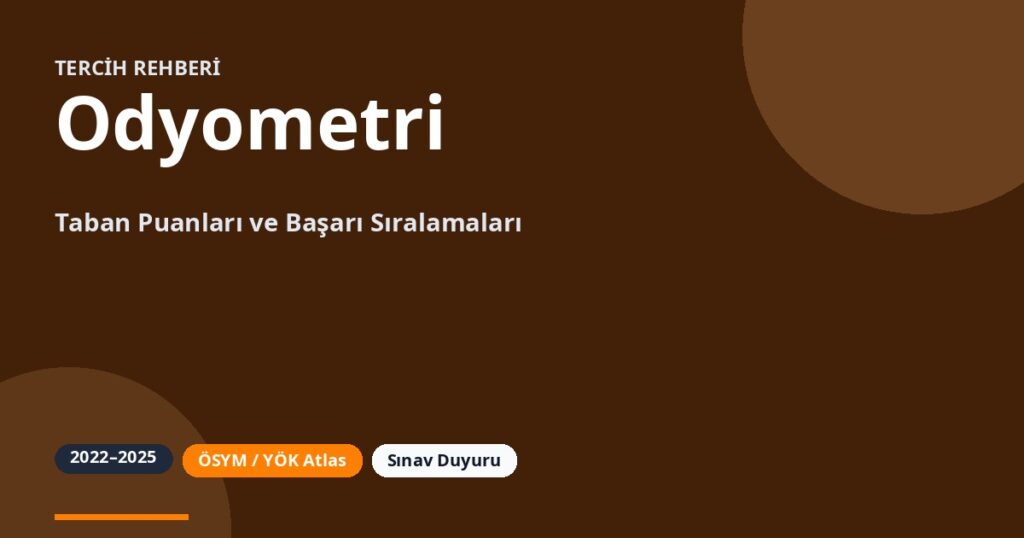 Odyometri Taban Puanları 2026 ve Başarı Sıralamaları (2022-2025)