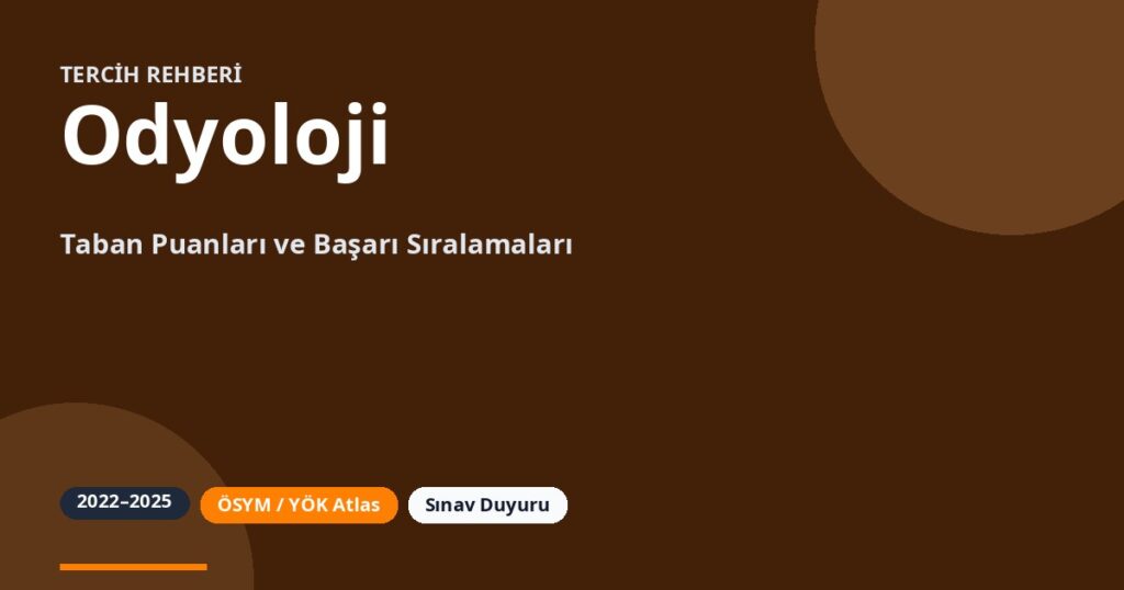 Odyoloji Taban Puanları 2026 ve Başarı Sıralamaları (2022-2025)