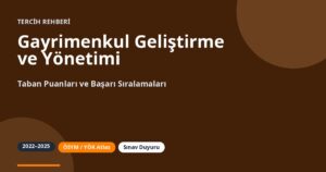 Gayrimenkul Geliştirme ve Yönetimi Taban Puanları 2026 ve Başarı Sıralamaları (2022-2025)