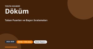 Döküm Taban Puanları 2026 ve Başarı Sıralamaları (2022-2025)