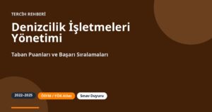 Denizcilik İşletmeleri Yönetimi Taban Puanları 2026 ve Başarı Sıralamaları (2022-2025)