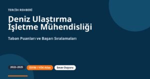 Deniz Ulaştırma İşletme Mühendisliği Taban Puanları 2026 ve Başarı Sıralamaları (2022-2025)