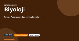 Biyoloji Taban Puanları 2026 ve Başarı Sıralamaları (2022-2025)