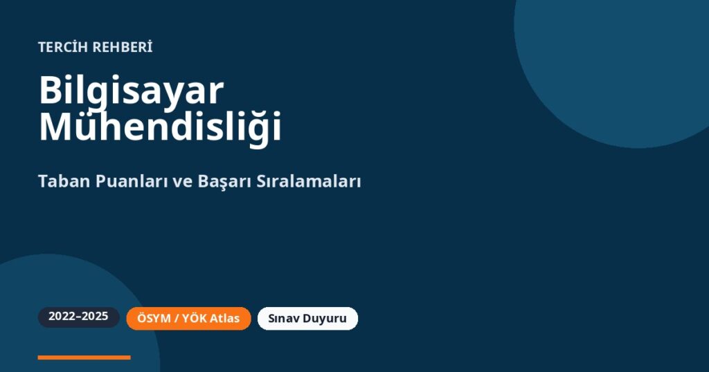 Bilgisayar Mühendisliği Taban Puanları 2026 ve Başarı Sıralamaları (2022-2025)