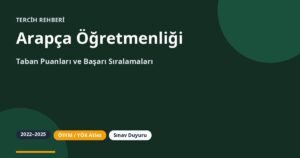 Arapça Öğretmenliği Taban Puanları 2026 ve Başarı Sıralamaları (2022-2025)