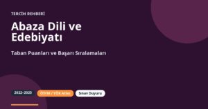 Abaza Dili ve Edebiyatı Taban Puanları 2026 ve Başarı Sıralamaları (2022-2025)